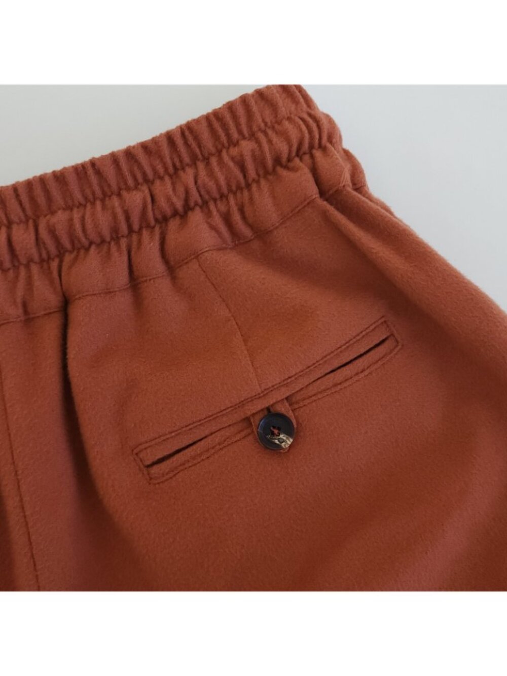 Kiton Cashmere Trousers Drawstring Ankle Pants Sz 42 Italy Orange - Picture 12 of 16
